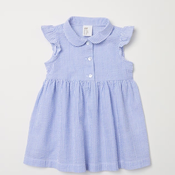 H&M Light Blue Striped Kids Dress - Picture 1 of 4